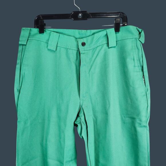 Men's Black Stallion Flame Resistant Cotton Work Pants 34W X 32 Green - Picture 6 of 7